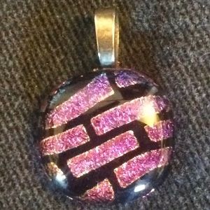 Handmade fusion glass pendant